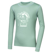 Maglietta sportiva per bambini Sensor Merino DF Planet Basil Green verde chiaro Basil Green