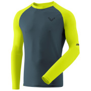 Maglietta funzionale da uomo Dynafit Alpine Pro M L/S Tee blu/giallo 5A31 - ultra yellow/0720