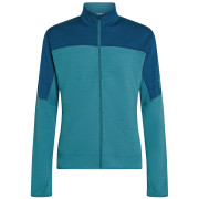 Felpa funzionale da uomo Icebreaker Men Merino Blend 300 RealFleece™ Descender LS Zip azzurro Topaz/Atlant/Cb