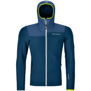 Felpa da uomo Ortovox Fleece Plus Hoody M blu petrol blue