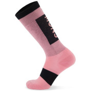 Calze Mons Royale Atlas Merino Snow Sock rosa/nero Dusty Pink
