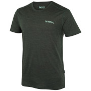 Maglietta da uomo Zulu Merino 160 Short 4C Comfy verde scuro dark green melange