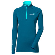 Felpa tecnica da donna Progress Tispa Zip Merino petrol petrol