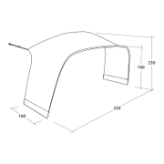 Annesso alla tenda Outwell Wakefield L Tent Connector