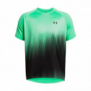 Maglietta funzionale da uomo Under Armour Tech Fade SS verde/nero VaporGreen/Black