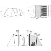 Tenda familiare per 6 persone Easy Camp Kullen 6 Air