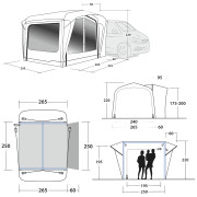 Tenda per minibus Outwell Crossville 250SA