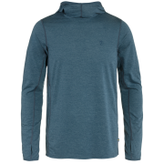 Felpa funzionale da uomo Fjällräven Abisko Sun-hoodie M blu/verde Indigo Blue