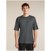 Maglietta funzionale da uomo Icebreaker Merino 150 Tech Lite SS Relaxed Tee grigio scuro OBSIDIAN
