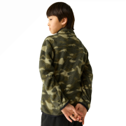 Felpa sportiva per bambini Regatta Junior Frankie Warm Fleece Bark Green Camo