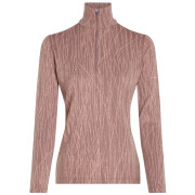 Maglietta sportiva da donna Icebreaker Women Merino 260 Tech Vertex LS Half Zip Delta Lines AOP marrone Summit/Blush/J