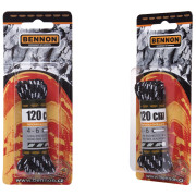 Lacci delle scarpe Bennon Laces Black-Grey Box 120 cm