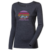 Maglietta sportiva da donna Progress Hela "Landscape" grigio šedý melír