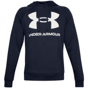 Felpa da uomo Under Armour Rival Fleece Big Logo HD (22) blu scuro Midnight Navy/Onyx White