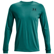 Maglietta Under Armour Sportstyle Left Chest LS verde Tourmaline Teal/Black