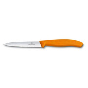 Coltello per verdure Victorinox a lama ondulata 10 cm arancione