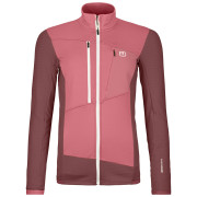 Felpa tecnica da donna Ortovox Fleece Grid Jacket W rosa mountain rose
