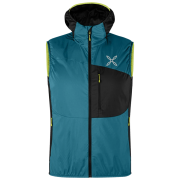 Gilet da uomo Montura Traccia Octa Hooded Vest nero/turchese SteelBlue/SunnyLime