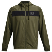 Giacca a vento da uomo Under Armour Sportstyle Windbreaker verde scuro Marine OD Green / / White