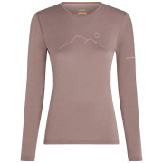 Maglietta sportiva da donna Icebreaker Women Merino 200 Oasis LS Crewe Rainer Ridge rosa Summit