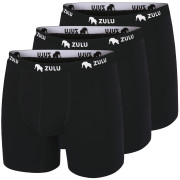 Boxer da uomo Zulu Merino 160 6in 3-pack nero black
