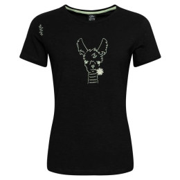 Maglietta da donna Chillaz Valencia Happy Alpaca nero Black