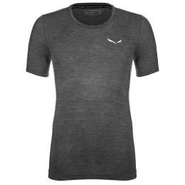 Maglietta da uomo Salewa Pedroc Amr M Seamless T-Shirt grigio scuro Black Out
