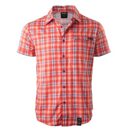 Camicia da uomo Elbrus Loen rosso Red/Navy/OrangeCheck