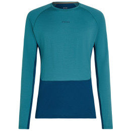 Maglietta funzionale da uomo Icebreaker Men Merino 200 ZoneKnit LS Crewe blu/azzurro Atlant/Topaz/Cb