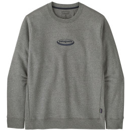 Felpa da uomo Patagonia Men's '95 Oval Logo Uprisal Crew Sweatshirt grigio Gravel Heather