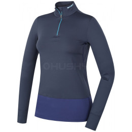 Maglietta sportiva da donna Husky Active Winter zip dl.rukáv blu Blue