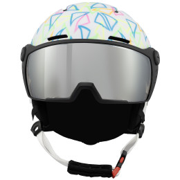 Casco da sci per bambini Blizzard Flash Visor junior ski helmet bianco white/multicolor