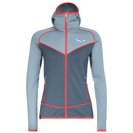 Felpa da donna Salewa Puez 3 PL W FZ HDY grigio 341 blue fog/0310