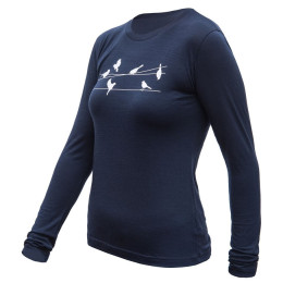 Maglia tecnica da donna a maniche lunghe Sensor Merino Active Songbirds