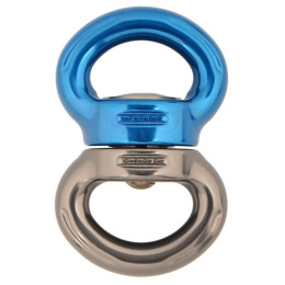 Gancio girevole DMM Axis Swivel Small argento/blu Titanium/Blue