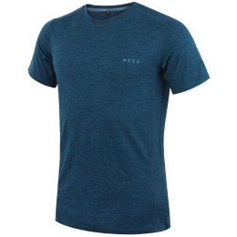 Maglietta da uomo MOOA MerinoSilk 160 short blu lagoon blue melange