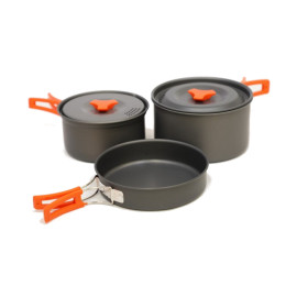Set di stoviglie Vango Hard Anodised 2 Person Cook Kit nero/arancio grey