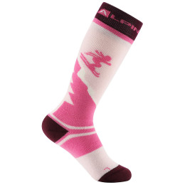 Calzini per bambini Alpine Pro Skyro Pink rosa RŮŽOVÁ