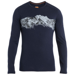 Maglietta da uomo Icebreaker M Mer 200 Oasis LS Crewe Remarkables blu scuro Midnight Navy