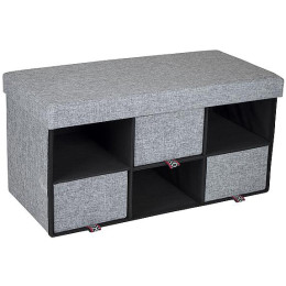 Sgabello Bo-Camp Barnet Ottoman grigio Grey