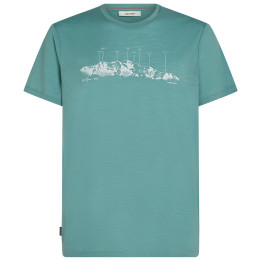 Maglietta da uomo Icebreaker Men Merino 150 Tech Lite SS Tee The Peaks azzurro Hydro