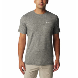 Maglietta da uomo Columbia Kwick Hike™ Back Graphic SS Tee grigio Black Heather, Moonscape