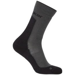 Calzini da donna Icebreaker Women Merino Hike+ Medium Crew nero/grigio Obsidian/Black