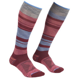 Calze al ginocchio da donna Ortovox All Mountain Long Socks W (2023) grigio/rosso Multicolour