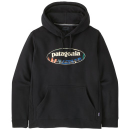 Felpa da uomo Patagonia Men's '95 Oval Logo Uprisal Hoody nero Black: Kaleido