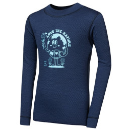 Maglietta sportiva per bambini Sensor Merino DF Planet Deep Blue blu scuro Deep Blue