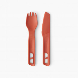 Set di posate Sea to Summit Passage Cutlery Set 2 Piece rosso Spicy Orange