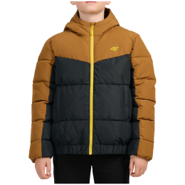 Giacca invernale per bambini 4F Down Jacket M0915 Light Brown nero/marrone Light Brown