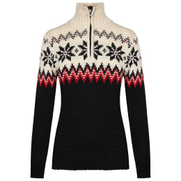 Maglione da donna Dale of Norway Myking Fem Sweater nero Black Raspberry Offwhite