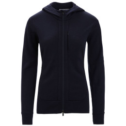 Felpa da donna Icebreaker W Quantum III LS Zip Hood nero Black